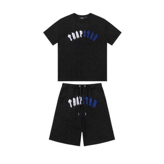TRAPSTAR CHENILLE DECODED SHORTS SET – SCHWARZ
